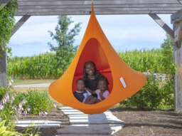 Rackhams Double Cacoon Hanging Chair - Nectarine - thumbnail 2