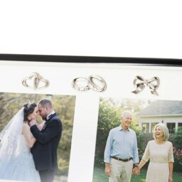 Rackhams 40th Anniversary and Wedding Day Picture Frame in Silver and Black with Icons - thumbnail 4