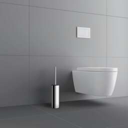 Rackhams Polished Stainless Steel Toilet Brush and Holder - thumbnail 3