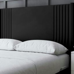 Rackhams Elara Divan Bed with Winged Panel Headboard - Black - Double / 4ft6 - thumbnail 3
