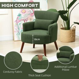 Rackhams Armchair with Padded Seat and Backrest for Living Room - Blue - Polyester - thumbnail 6