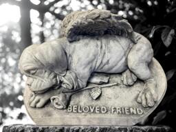 Rackhams Large Dog Stone Pet Memorial Garden Ornament - thumbnail 1