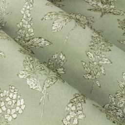 Rackhams Nature Sophia Jacquard Floral Eyelet Curtains - Sage - 229cm x 137cm - Sage - 100% Polyester - thumbnail 2