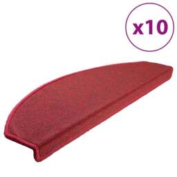 Rackhams Stair Mats 10 pcs 65x24x4 cm Bordeaux Red - thumbnail 2