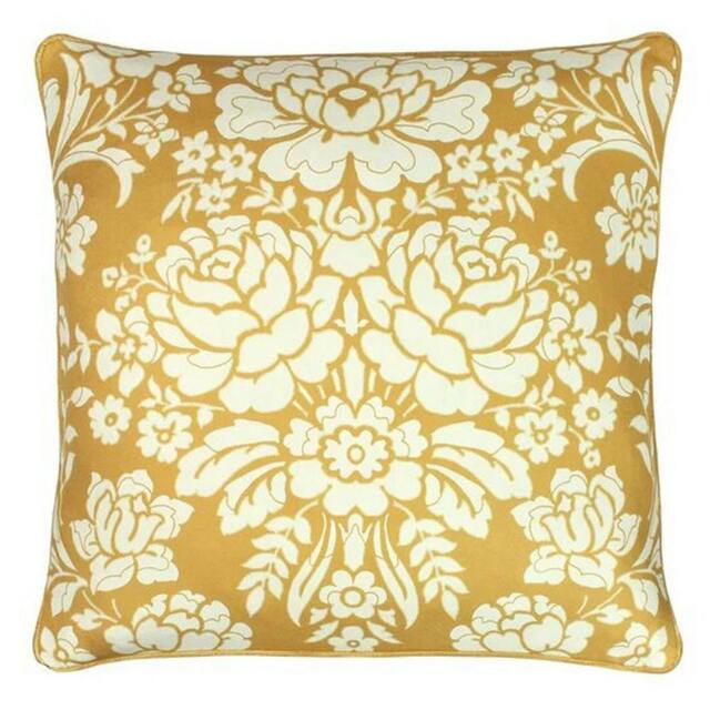 Rackhams Melrose Floral Cushion Cover - Honey - One Size - Honey - 100% Polyester - image 1
