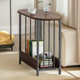 Rackhams 2 Tier Narrow Side Table Brown - thumbnail 3