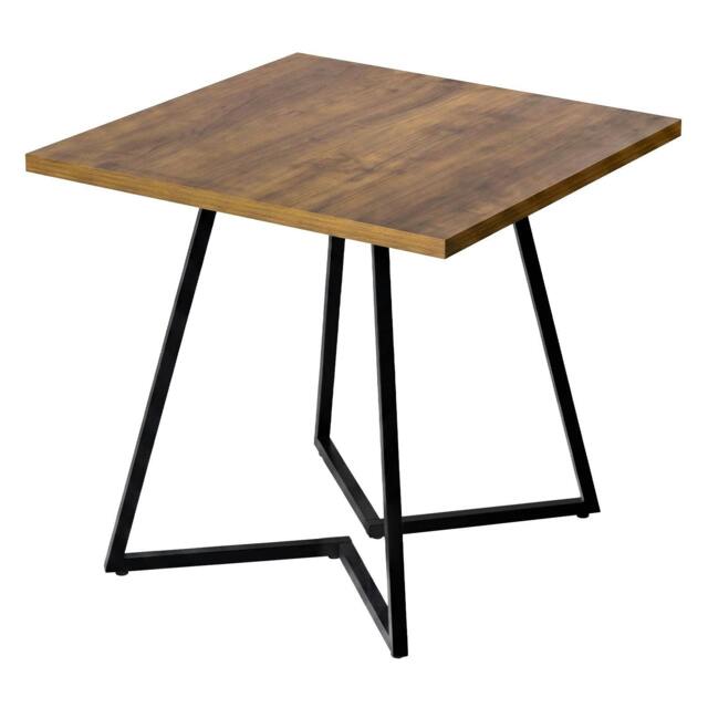 Rackhams dining table square dining table 80cm 25mm metal frame MDF Walnut - image 1