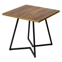 Rackhams dining table square dining table 80cm 25mm metal frame MDF Walnut - thumbnail 1