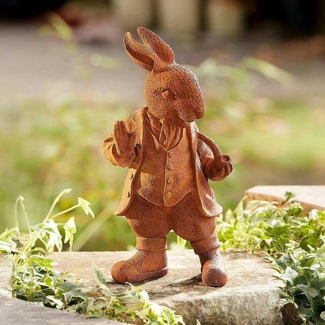 Rackhams Rabbit Ornament, Rusted Garden Figure