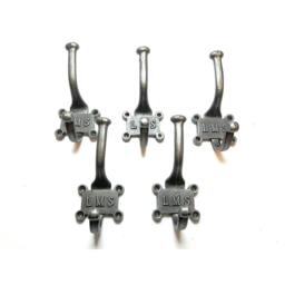 Rackhams Coat Hook Retro 'LMS' 2 Part Hook 125mm - Pack of 5 - thumbnail 3