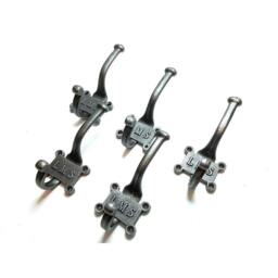Rackhams Coat Hook Retro 'LMS' 2 Part Hook 125mm - Pack of 5 - thumbnail 2
