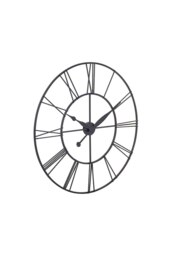 Rackhams 80cm Large Silent Non-Ticking Metal Skeleton Roman Numeral Wall Clock Iron Art Decor for Living Room, Bedroom & Office - Dark Grey - thumbnail 5