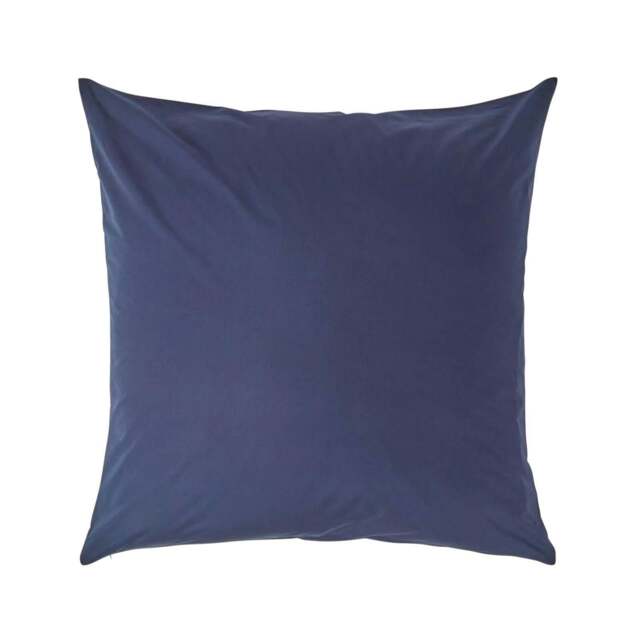 Rackhams Crisp & Cool 200 TC Egyptian Cotton Percale Housewife Pillowcase, European Size - Navy Blue - 60 x 60 cm - image 1