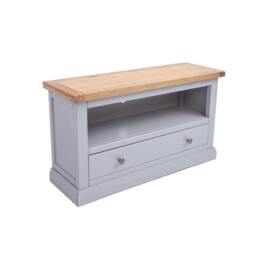 Rackhams Rocca Grey 1 Drawer TV Cabinet Brass Knob - Grey - thumbnail 3