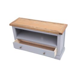 Rackhams Rocca Grey 1 Drawer TV Cabinet Brass Knob - Grey - thumbnail 4