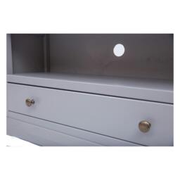 Rackhams Rocca Grey 1 Drawer TV Cabinet Brass Knob - Grey - thumbnail 5