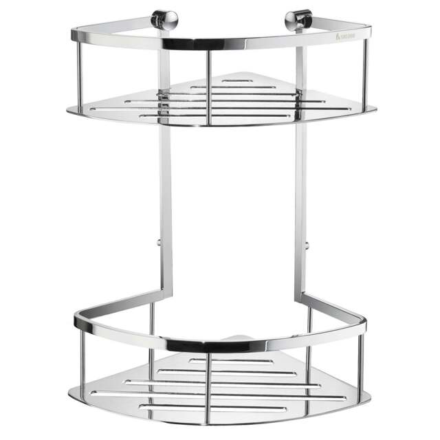 Rackhams Polished Chrome Double Corner Shower Basket