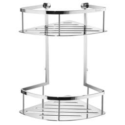 Rackhams Polished Chrome Double Corner Shower Basket