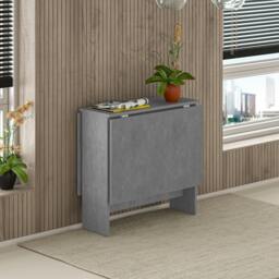 Rackhams Artemio Foldable Table Retro Grey Rectangular Engineered Wood Folding Table 130(W)x76(D)x73.4(H)cm Kitchen Dining Room - Retro Grey - thumbnail 5