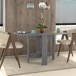 Rackhams Artemio Foldable Table Retro Grey Rectangular Engineered Wood Folding Table 130(W)x76(D)x73.4(H)cm Kitchen Dining Room - Retro Grey - thumbnail 4
