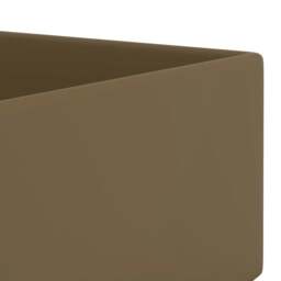 Rackhams Bathroom Sink with Overflow Ceramic Matt Cream - thumbnail 6