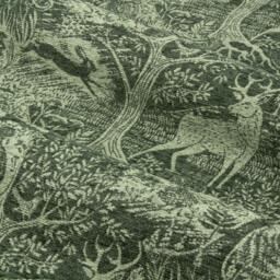 Rackhams Winter Woods Chenille Animals Eyelet Curtains - Emerald - 229cm x 183cm - Emerald - 100% Polyester - thumbnail 3