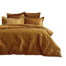 Rackhams Palmeria Contemporary Oxford Pillowcase - Gold - 50cm x 75cm - Gold - 100% Mixed