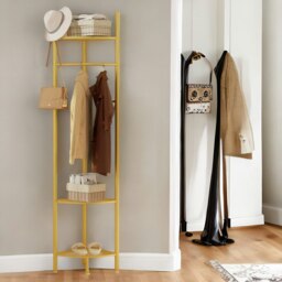 Rackhams Corner Coat Stand With Shelves Gold - thumbnail 6