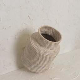 Rackhams Wicker woven vase in 2 colours - Natural - thumbnail 4