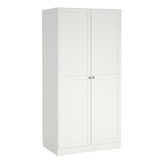 Rackhams Brande Wardrobe with 2 Frame Doors in White - White - Malemine - 1 - image 1