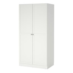 Rackhams Brande Wardrobe with 2 Frame Doors in White - White - Malemine - 1 - thumbnail 3