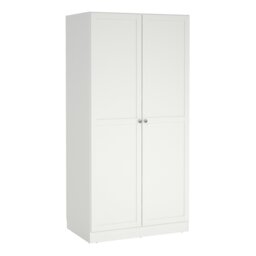 Rackhams Brande Wardrobe with 2 Frame Doors in White - White - Malemine - 1 - thumbnail 1