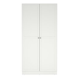 Rackhams Brande Wardrobe with 2 Frame Doors in White - White - Malemine - 1 - thumbnail 2