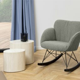 Rackhams Mice Oval Coffee Table Set in Light Oak - 1 - Natural - Brown - thumbnail 3