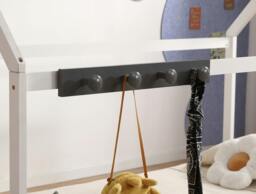 Rackhams Cabin Bed Coat Hooks - White & Grey - Midsleeper Peg Rail - White - thumbnail 6