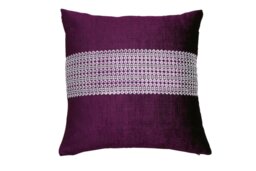 Rackhams Glam Chenille Cushion - 43cm x 43cm - Aubergine - thumbnail 1