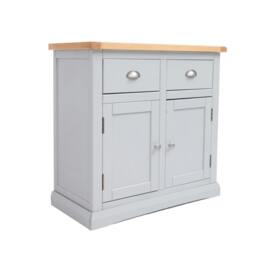 Rackhams Loreo Light Grey 2 Drawer 2 Door Sideboard Chrome Cup Handle - Light Grey