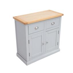 Rackhams Loreo Light Grey 2 Drawer 2 Door Sideboard Chrome Cup Handle - Light Grey - thumbnail 4