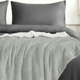 Rackhams Evali Plain Peach Textured Sherpa Reverse Throw - 127cm x 157cm - Olive - thumbnail 3