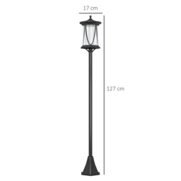 Rackhams 1.3 M LED Outdoor Street Light, Waterproof IP44, Cool White - Black - 23.5W x 23.5D x 184H cm - thumbnail 5