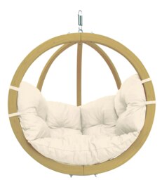 Rackhams Globo Chair Hanging Egg Chair - Natura White