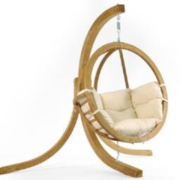 Rackhams Globo Chair Hanging Egg Chair - Natura White - thumbnail 2