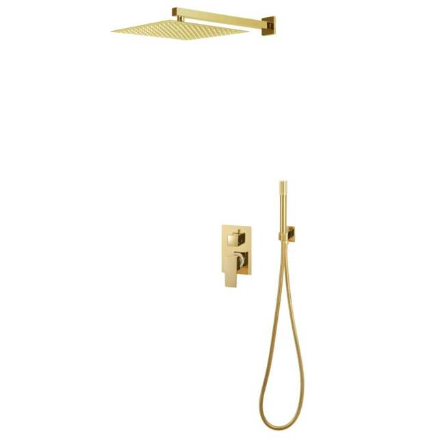 Rackhams Shower System Stainless Steel 201 Gold