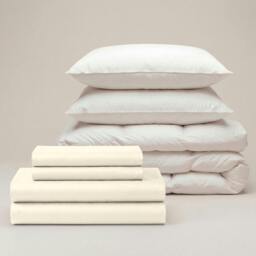 Rackhams Sateen Move-In Bedding Set - Cream - Double - King