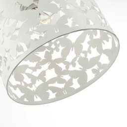 Rackhams Unique Butterfly Themed Pendant Ceiling Light Shade in Gloss White - thumbnail 5