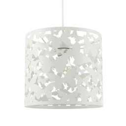 Rackhams Unique Butterfly Themed Pendant Ceiling Light Shade in Gloss White - thumbnail 2