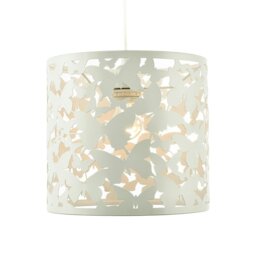 Rackhams Unique Butterfly Themed Pendant Ceiling Light Shade in Gloss White - thumbnail 3