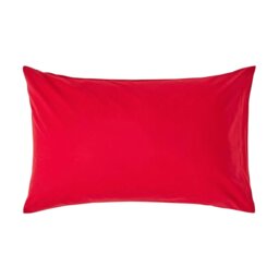 Rackhams Egyptian Cotton Housewife Pillowcase 200 TC, Standard Size - Red - thumbnail 1