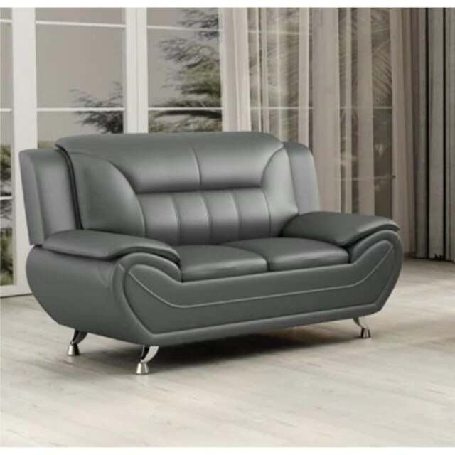 Rackhams Eclipse Leather 3+2 Seater Sofa in Grey - 2 Seater