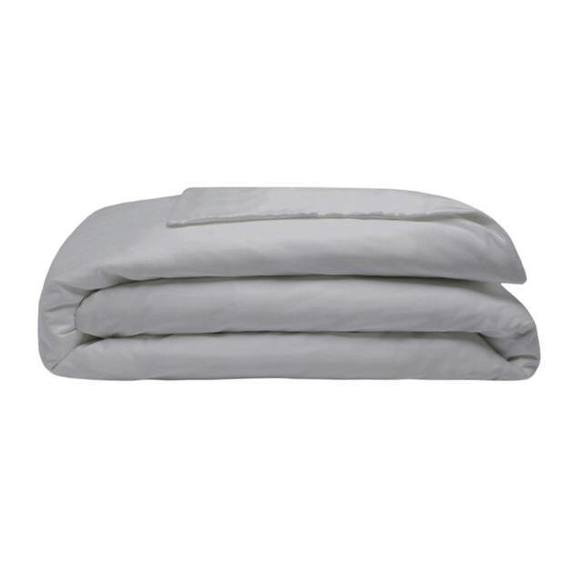 Rackhams 200 Thread Count Egyptian Blend Duvet Cover - Platinum - Single - Platinum - 100% Cotton - image 1